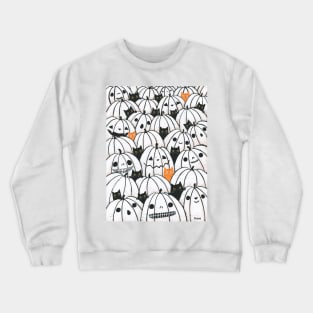 Cats in the White Pumpkin Patch Crewneck Sweatshirt